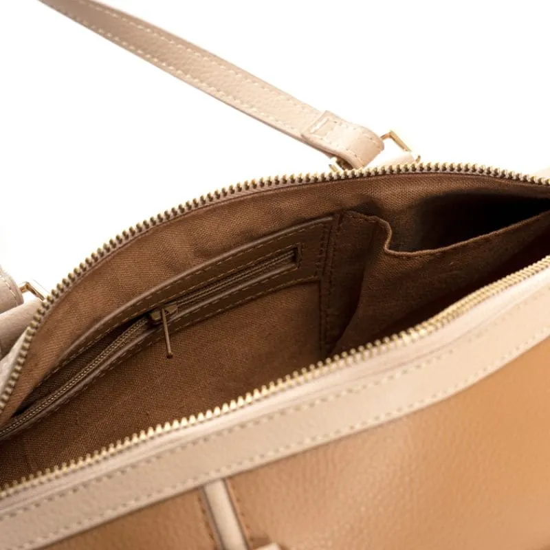 Salacia - caramel & almond duffel bag