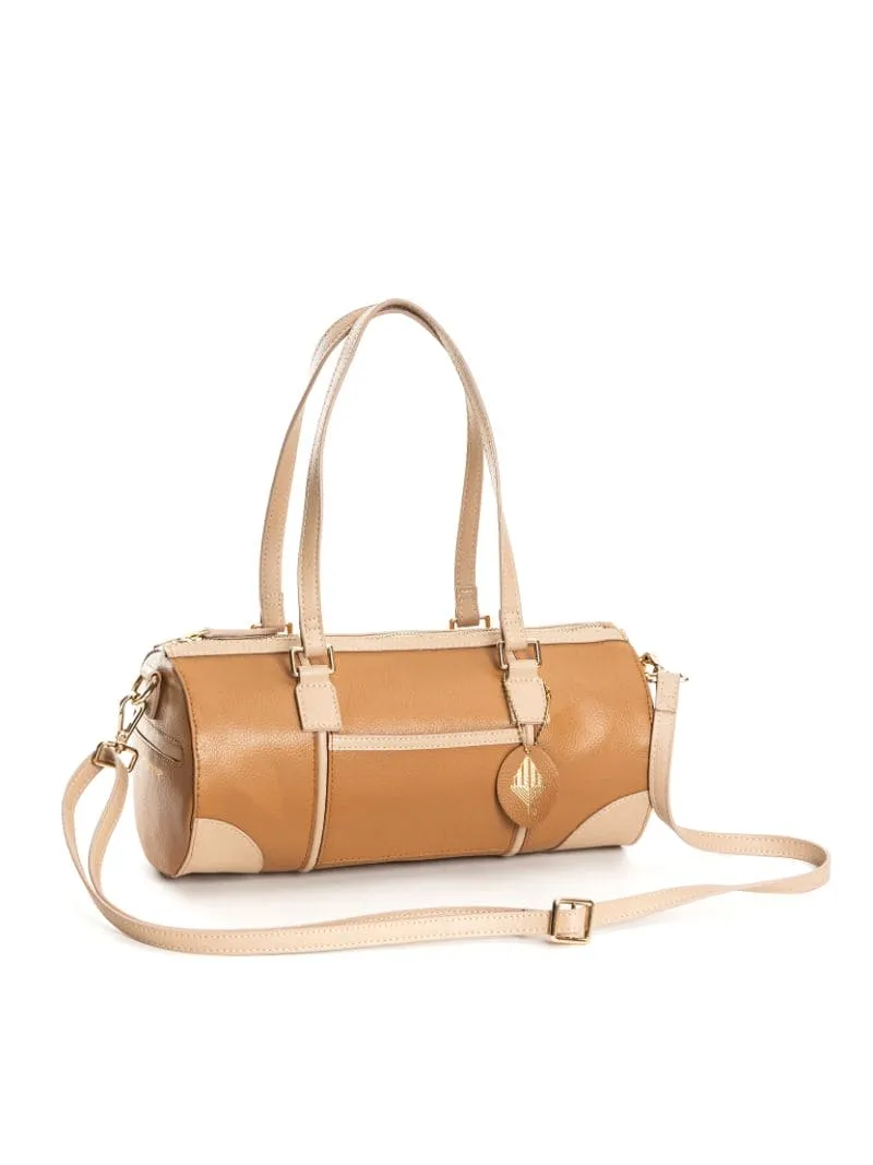 Salacia - caramel & almond duffel bag