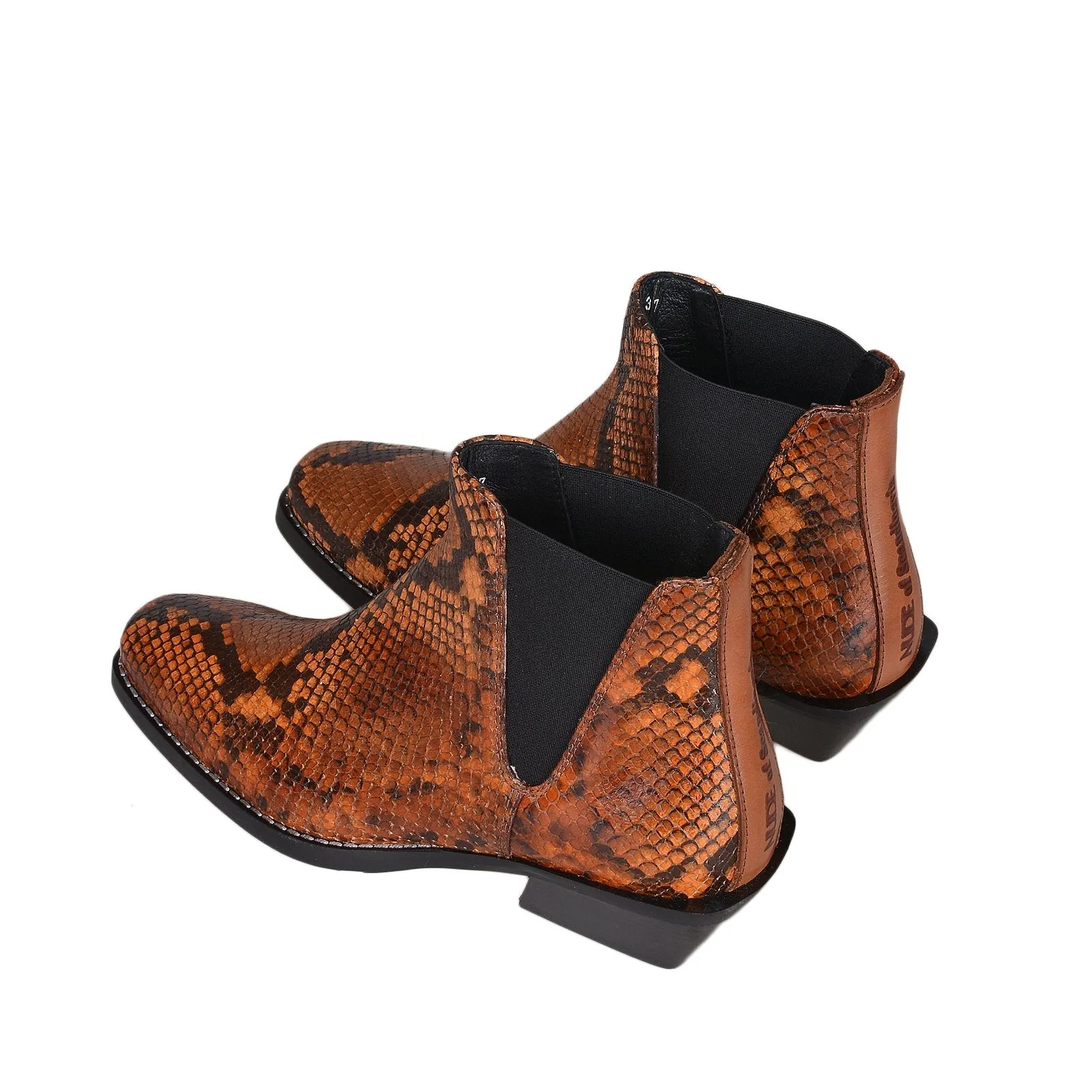 Sally Snake Lux Mid Ankle Boots