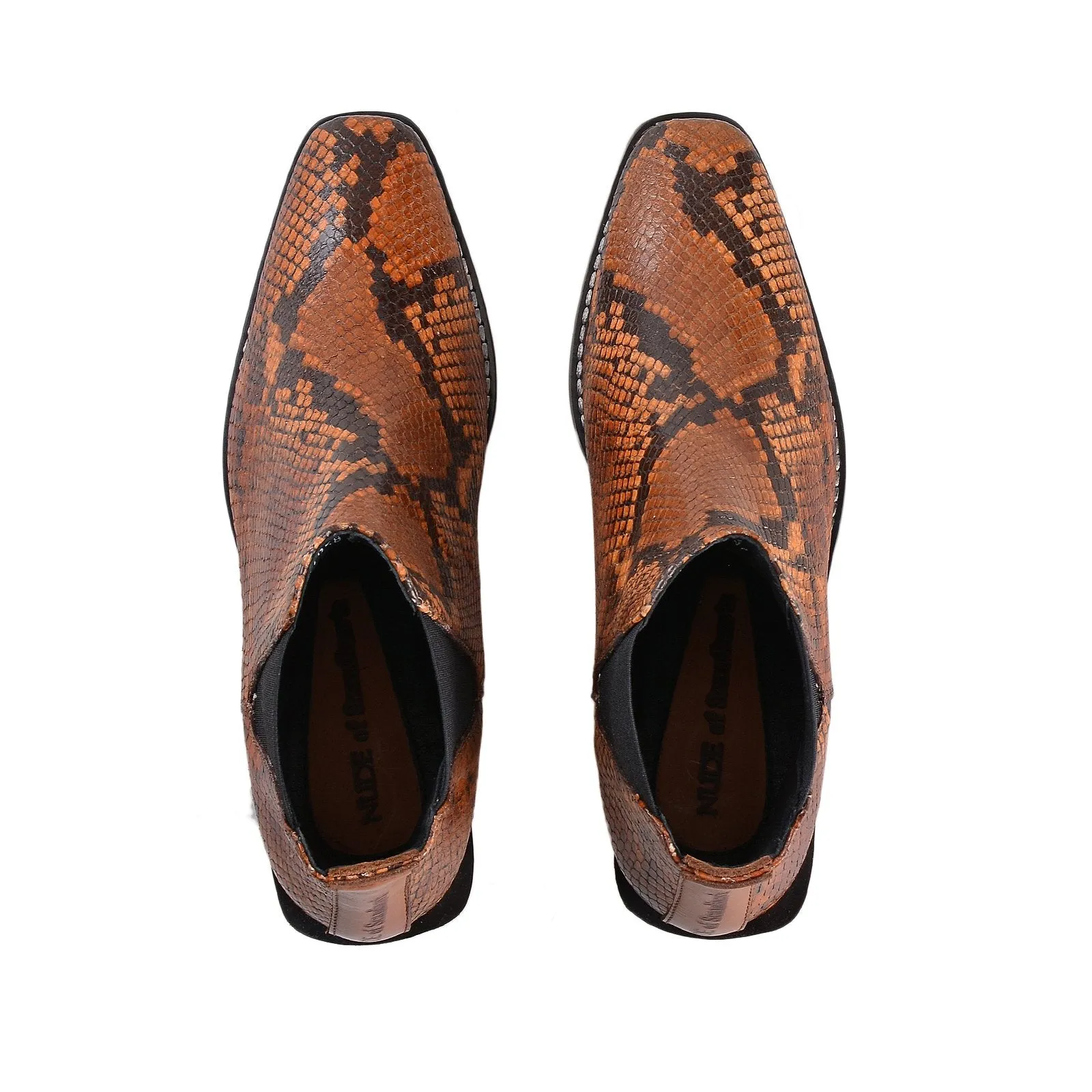 Sally Snake Lux Mid Ankle Boots