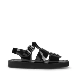 Samantha Black Patent Leather Sandals