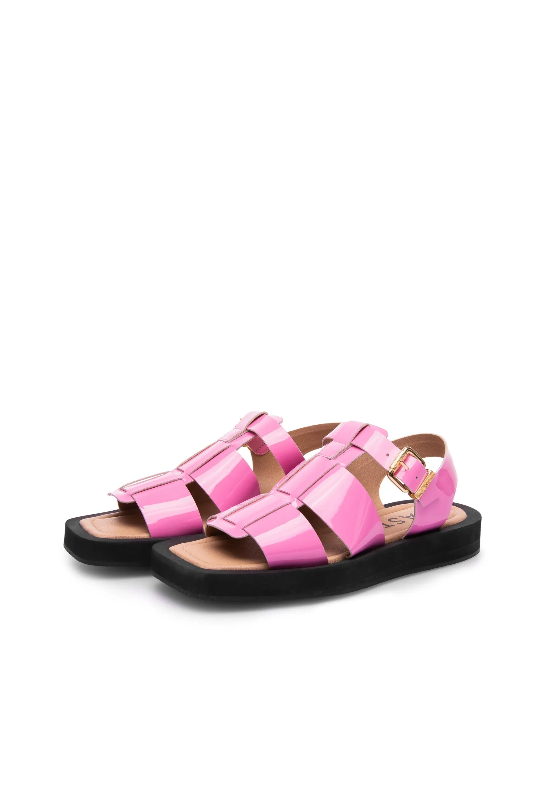Samantha Pink Patent Leather Sandals