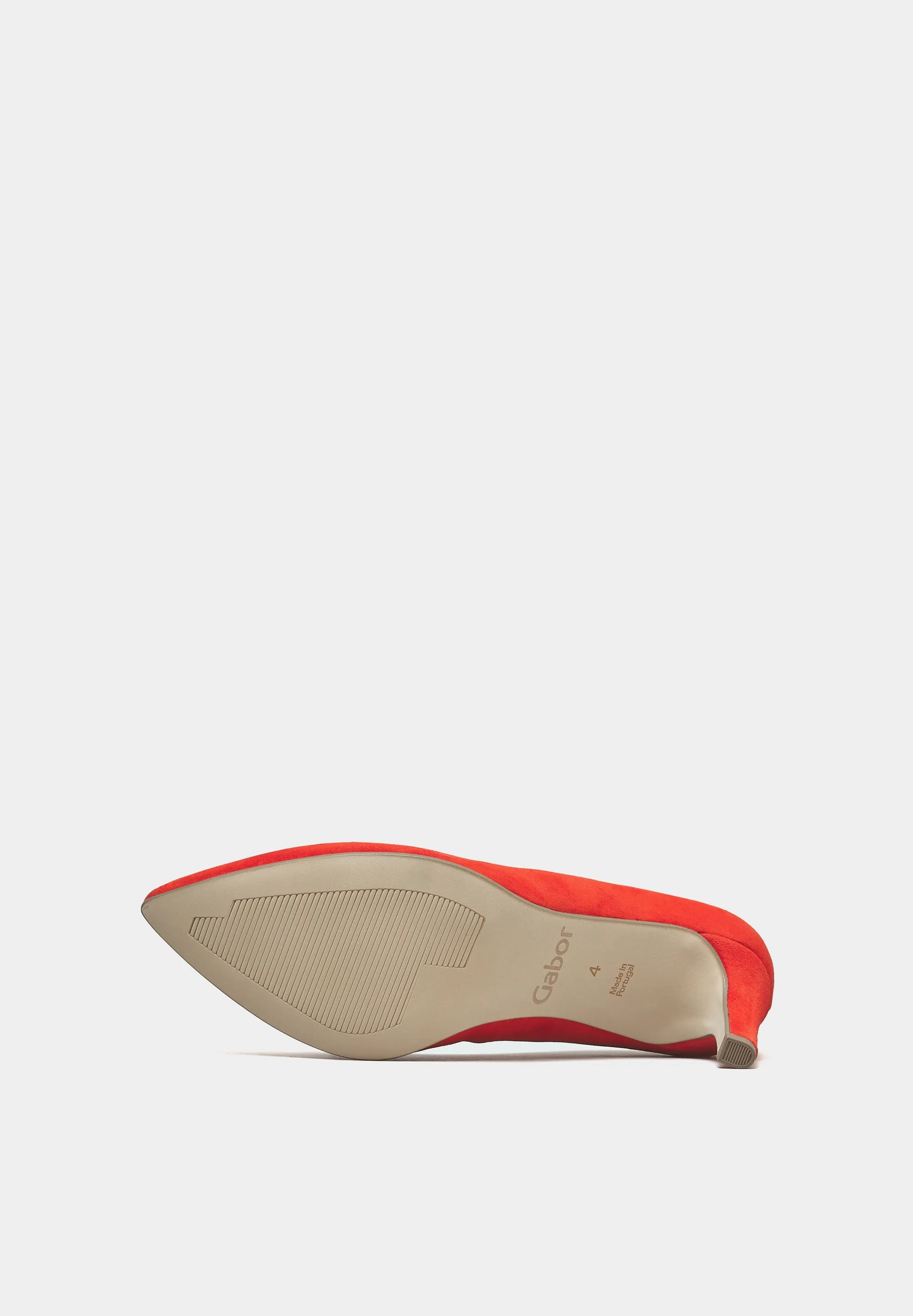 Scalloped Courts Orange Suede