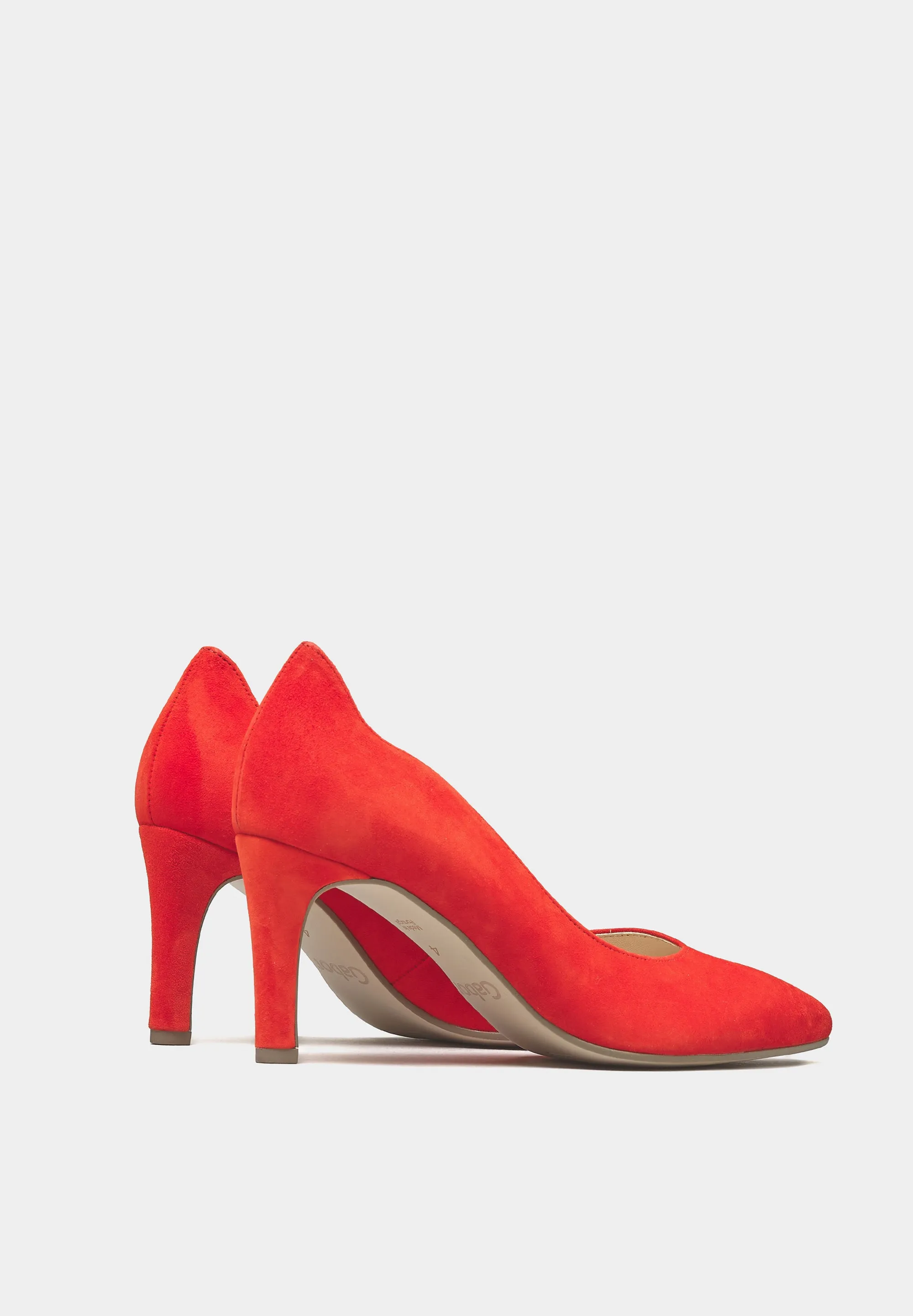 Scalloped Courts Orange Suede