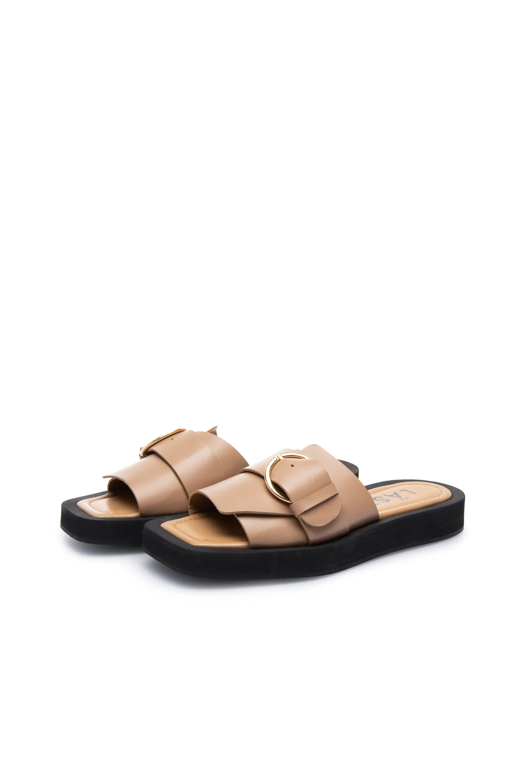 Selma Croissant Leather Slides