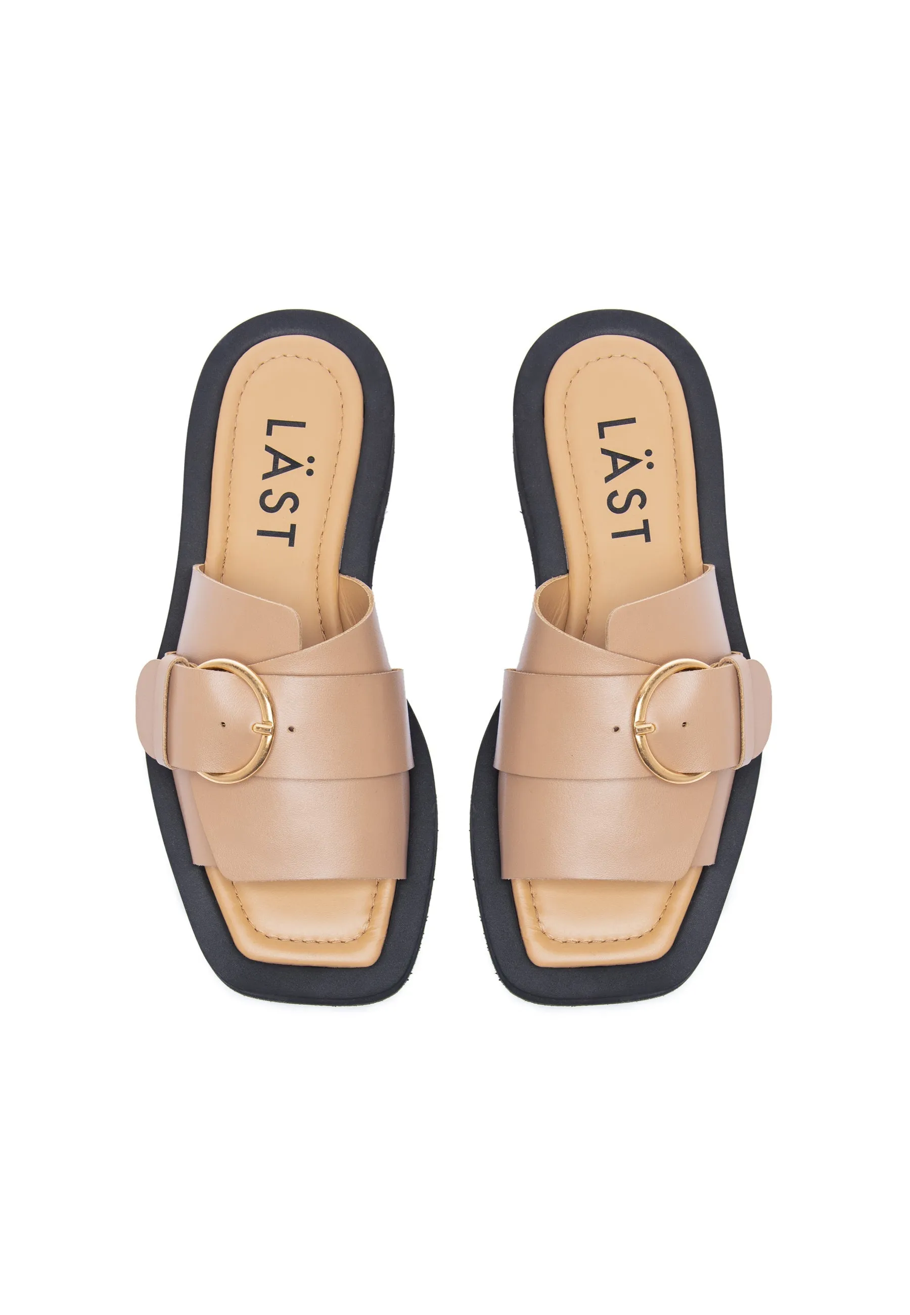 Selma Croissant Leather Slides