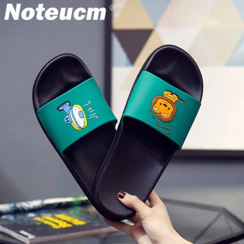 Size 43 44 summer green red female femme tong slider Cartoon dame huose Bedroom beach outside slipper flat pool shoe slide women