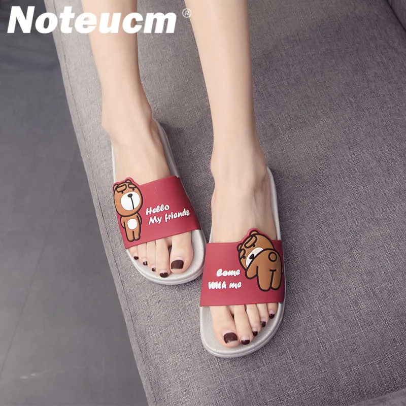 Size 43 44 summer green red female femme tong slider Cartoon dame huose Bedroom beach outside slipper flat pool shoe slide women