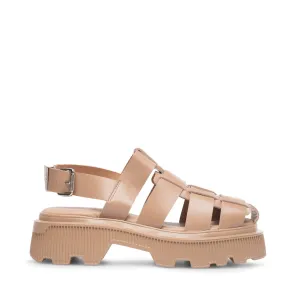 Tammy Beige Leather Sandals