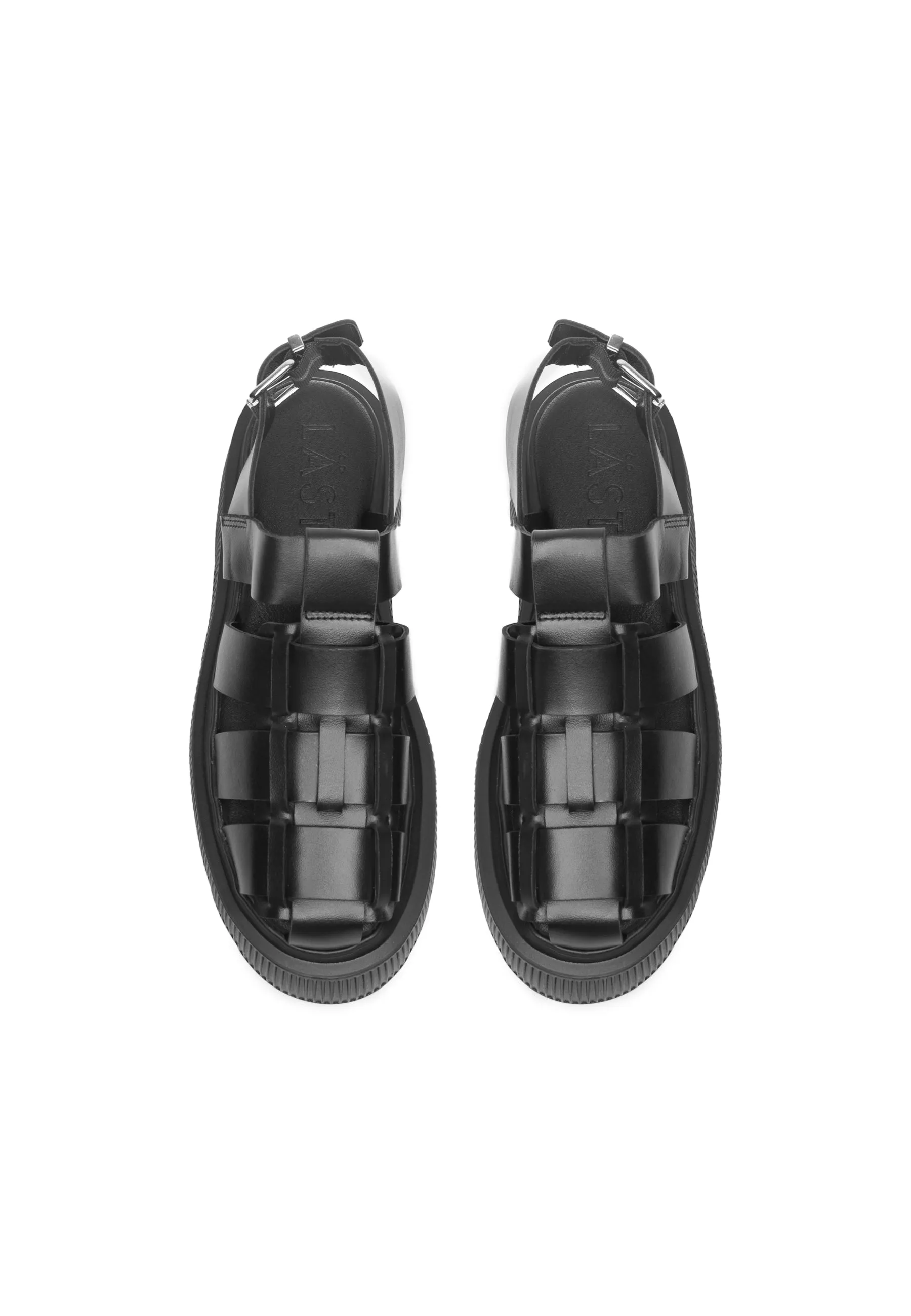 Tammy Black Leather Sandals