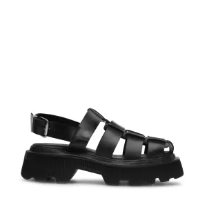 Tammy Black Leather Sandals