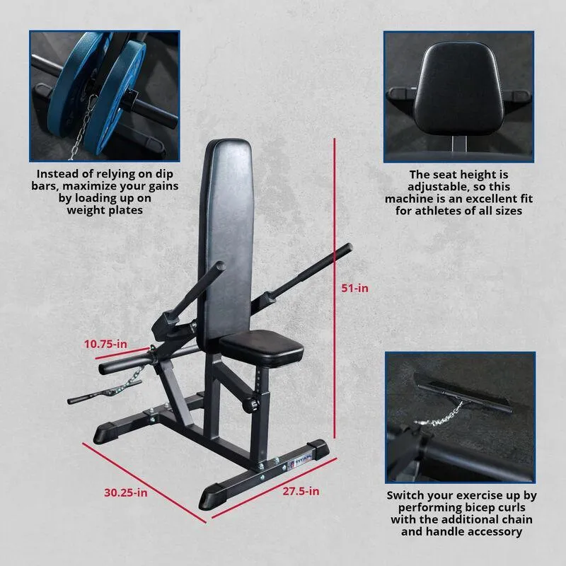 Titan Plate Loadable Seated Dip Machine
