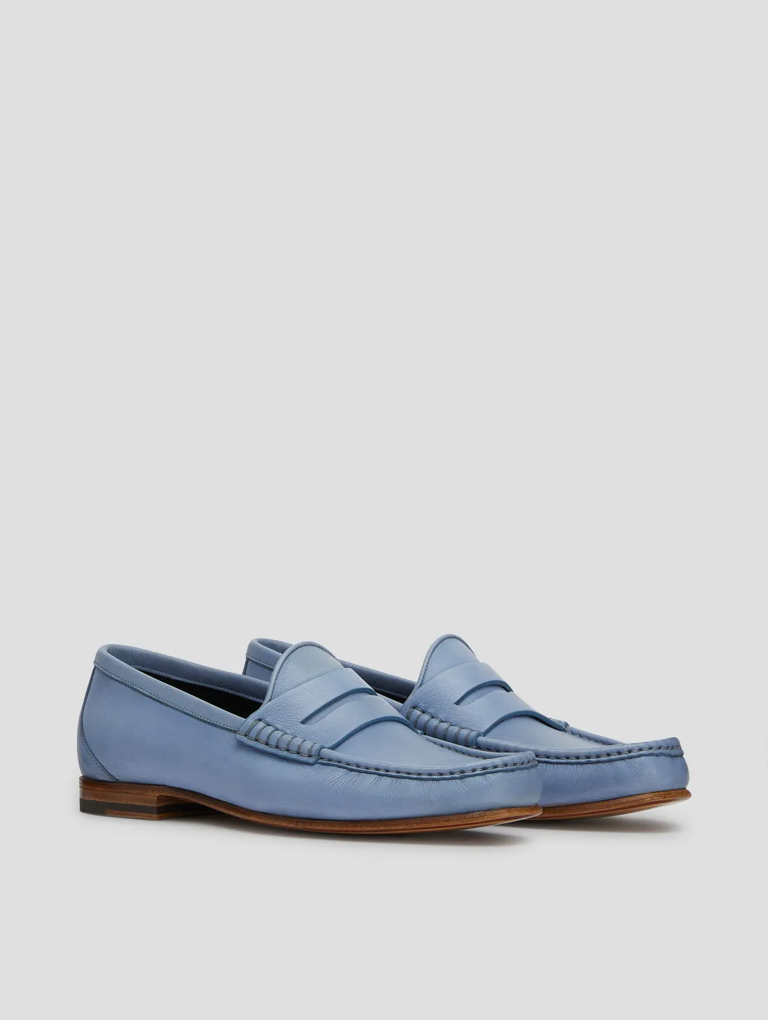 TONY PENNY LOAFER IN LIGHT BLUE