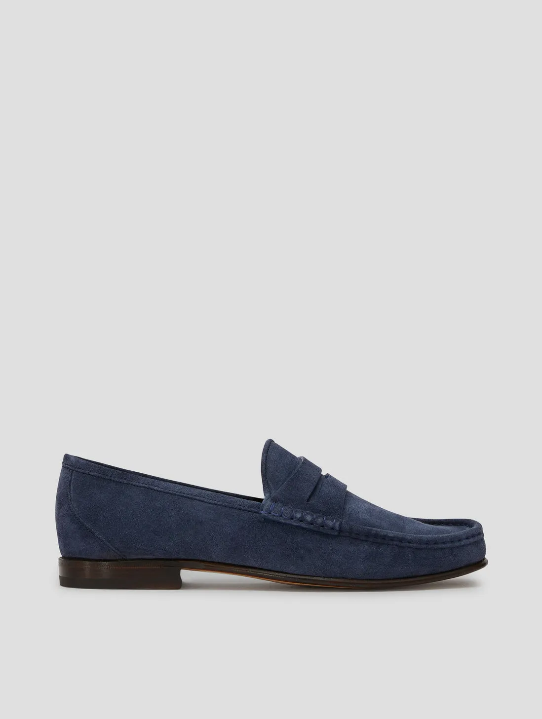 TONY PENNY LOAFER IN SAPPHIRE SUEDE