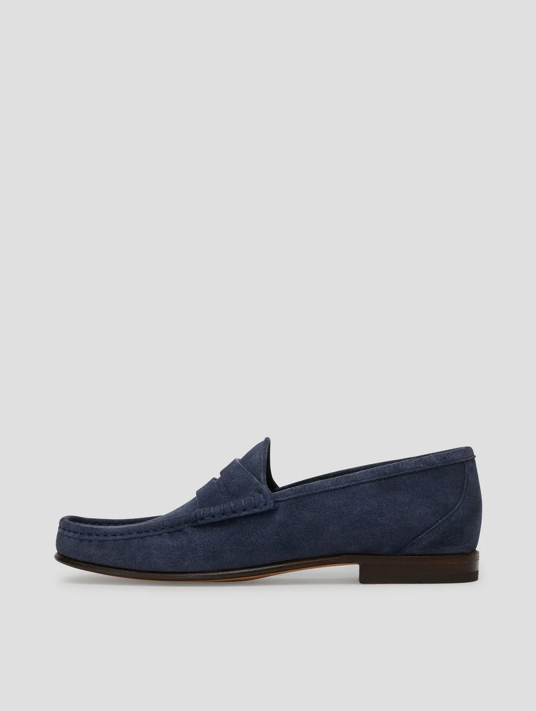 TONY PENNY LOAFER IN SAPPHIRE SUEDE