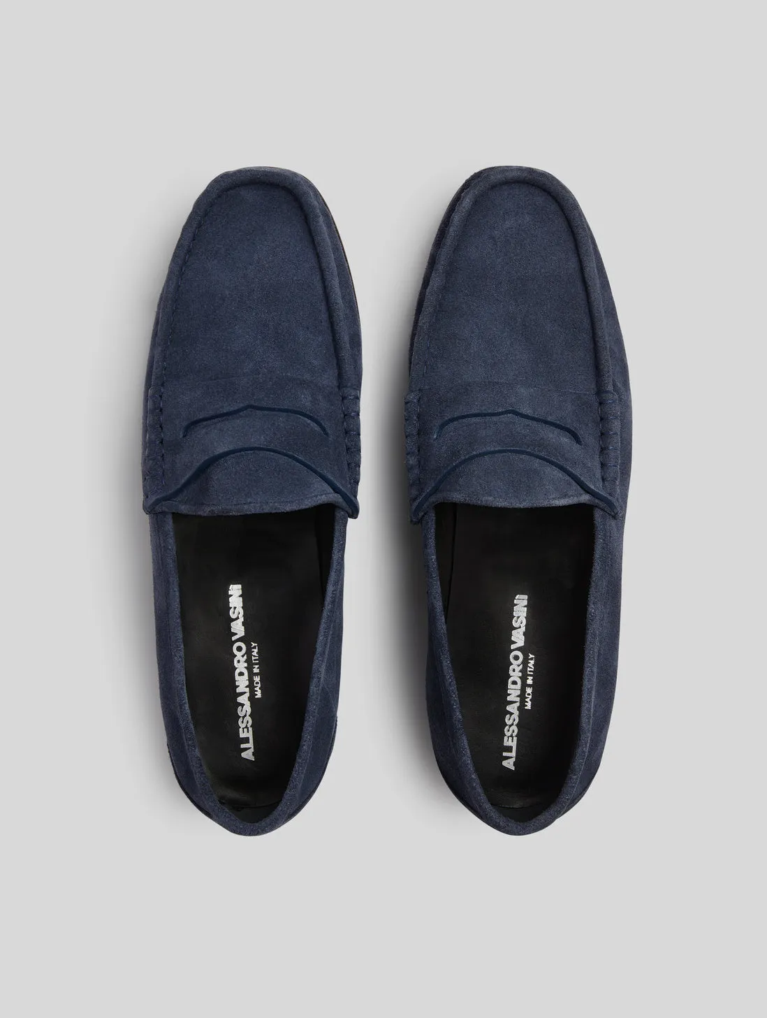 TONY PENNY LOAFER IN SAPPHIRE SUEDE