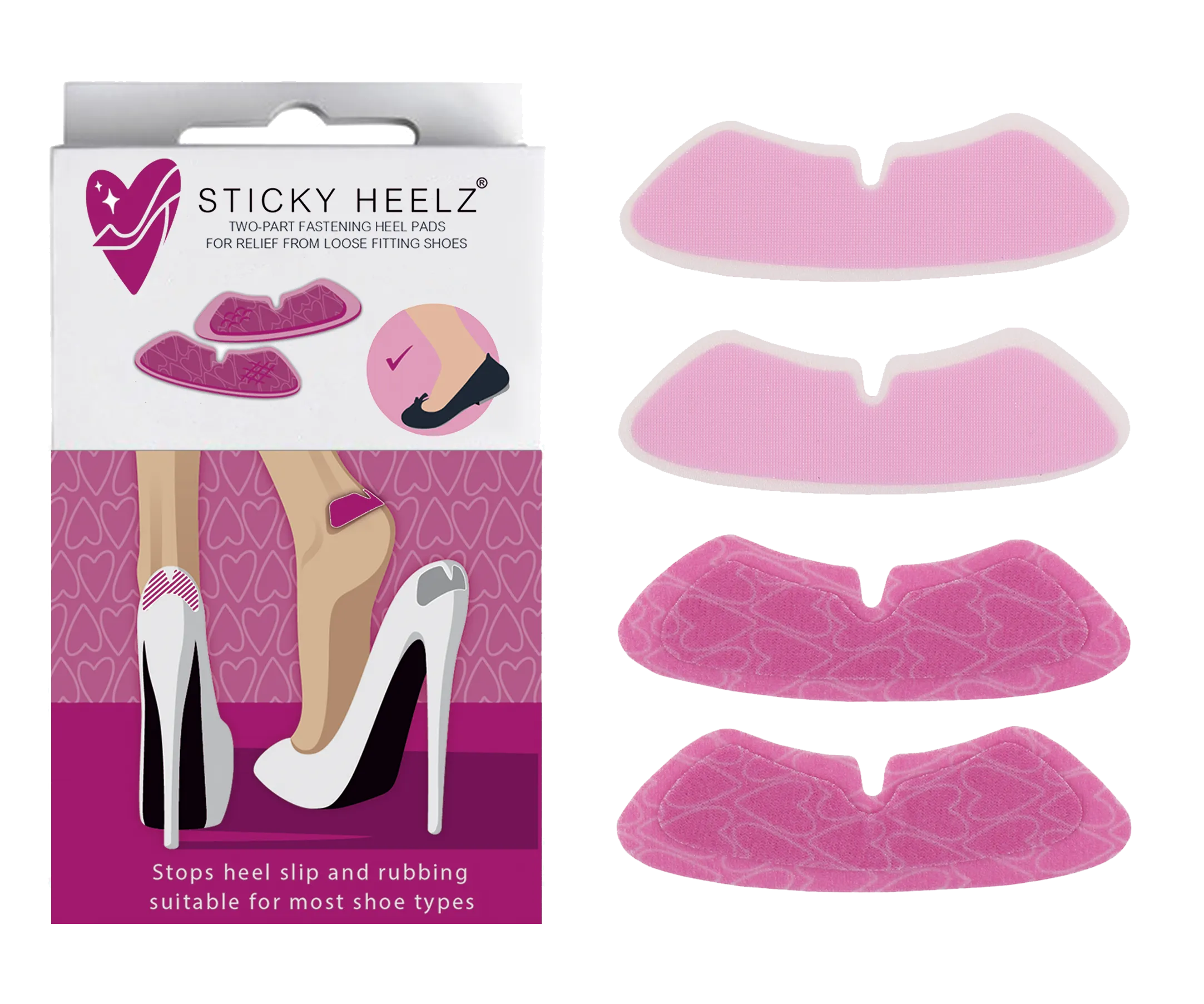 ULTIMATE SHOE COMFORT - ANTI-SLIP HEEL PAD AND TEARDROP PAD COMBO