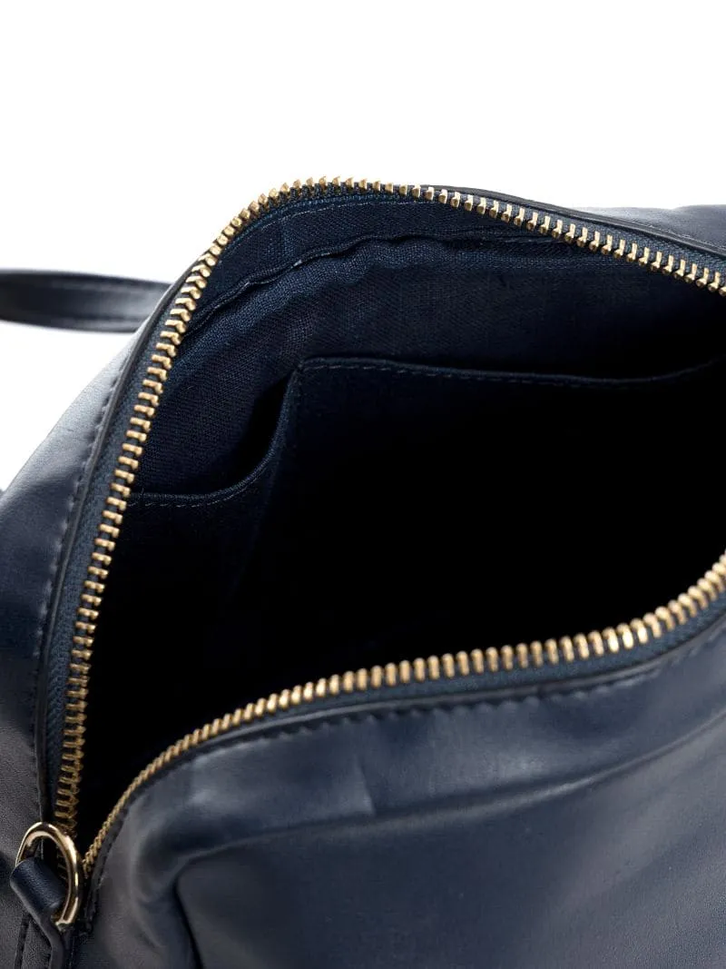 Vanadey - navy blue & caramel handbang