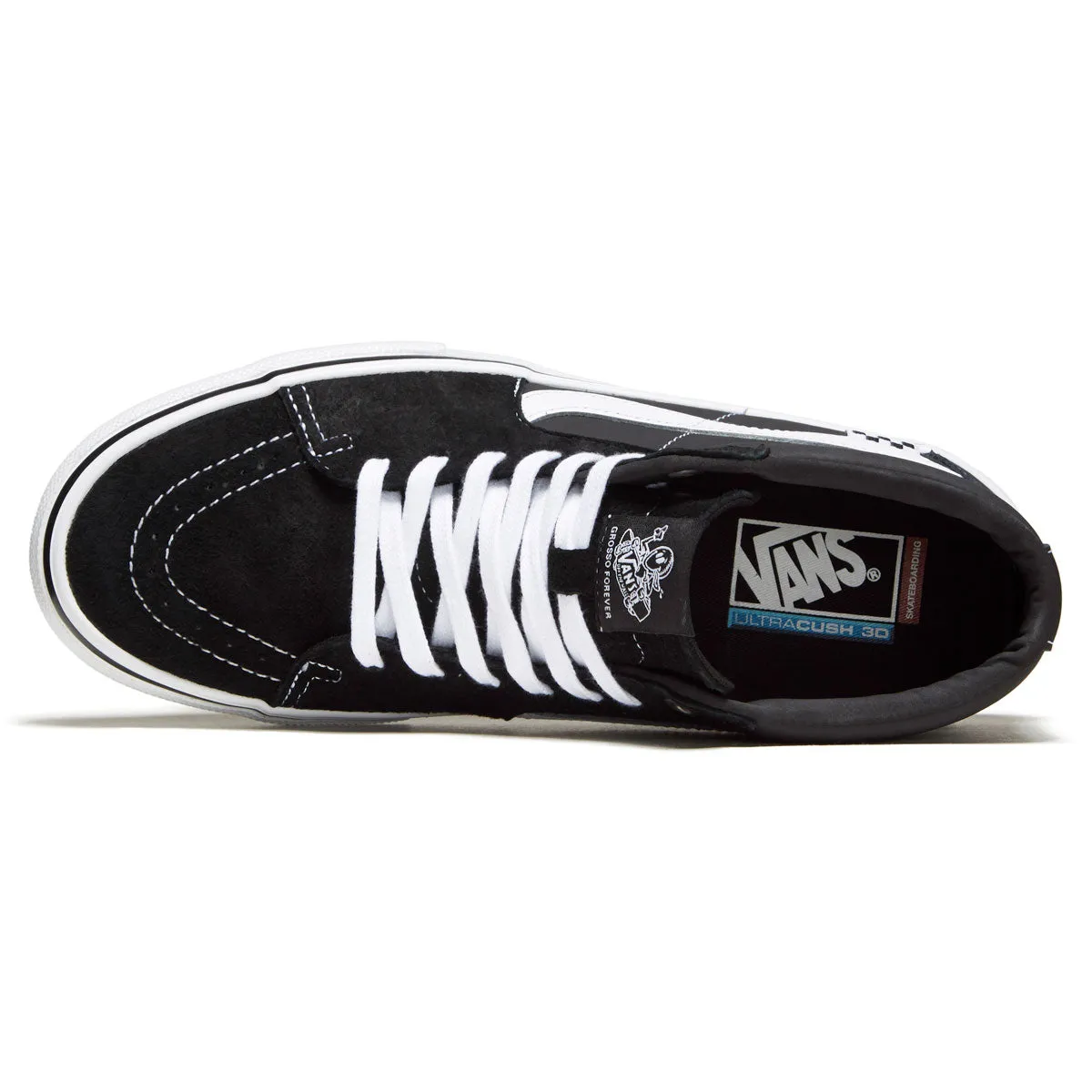 Vans Grosso Sk8 Mid Shoes - Black/White/Emo Leather