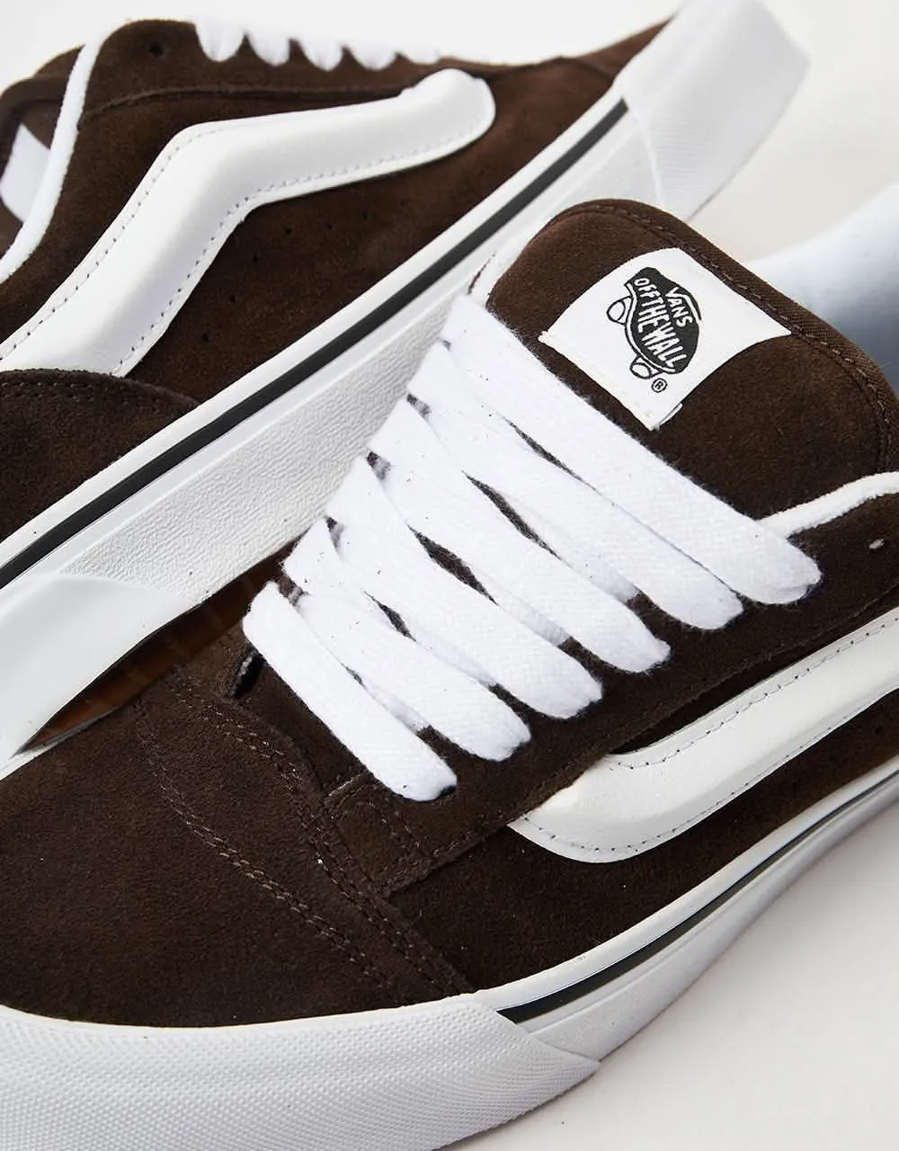 Vans Knu Skool Skate Shoes - Brown/White