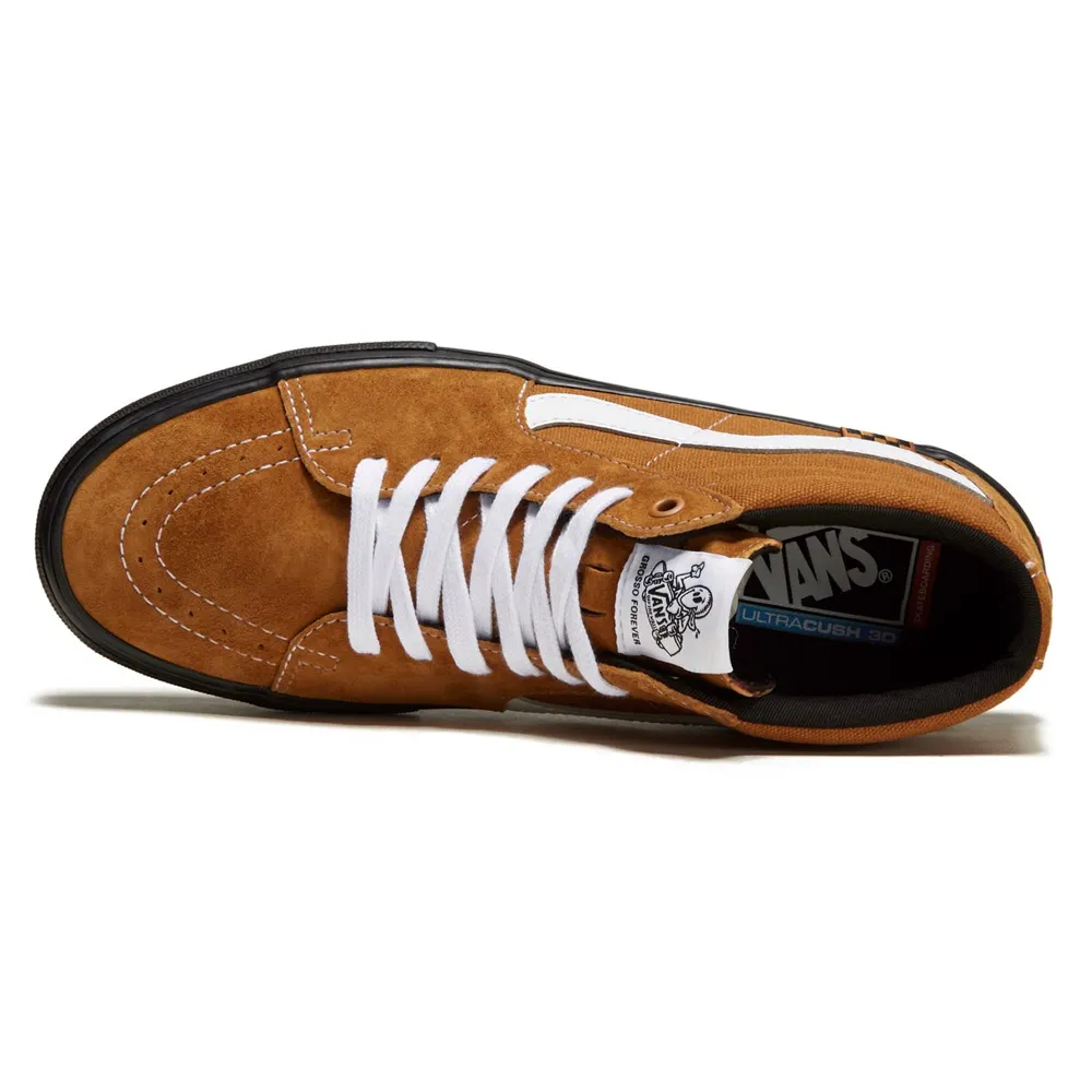 Vans Skate Grosso Mid Shoes (Pig Suede Brown/Black)