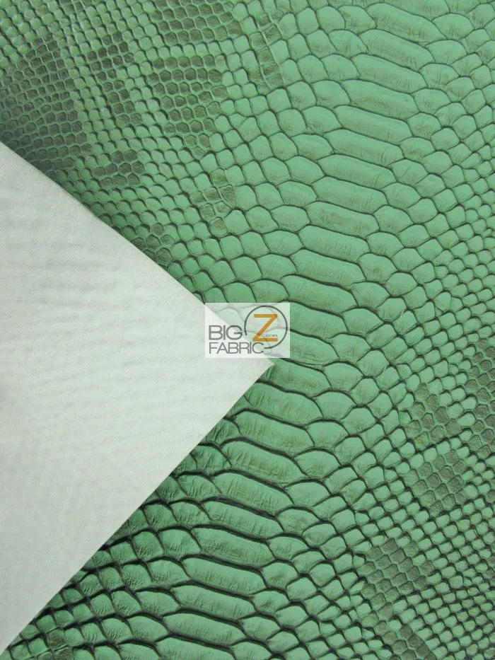 Viper Sopythana Embossed Snake Skin Vinyl Leather Fabric / Cool Silver / By The Roll - 30 Yards