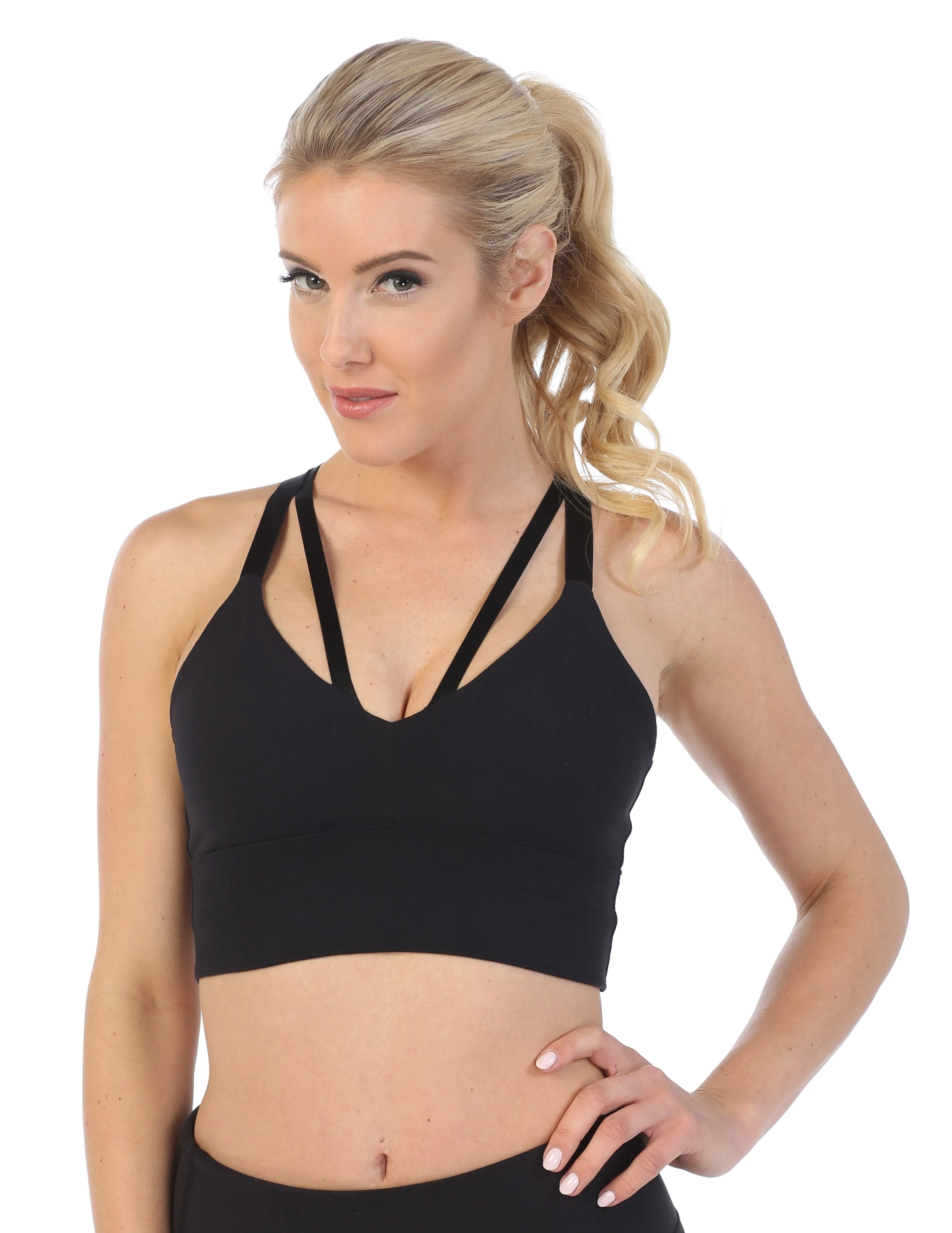 Women's Medium Support Strappy Back Sports Bra