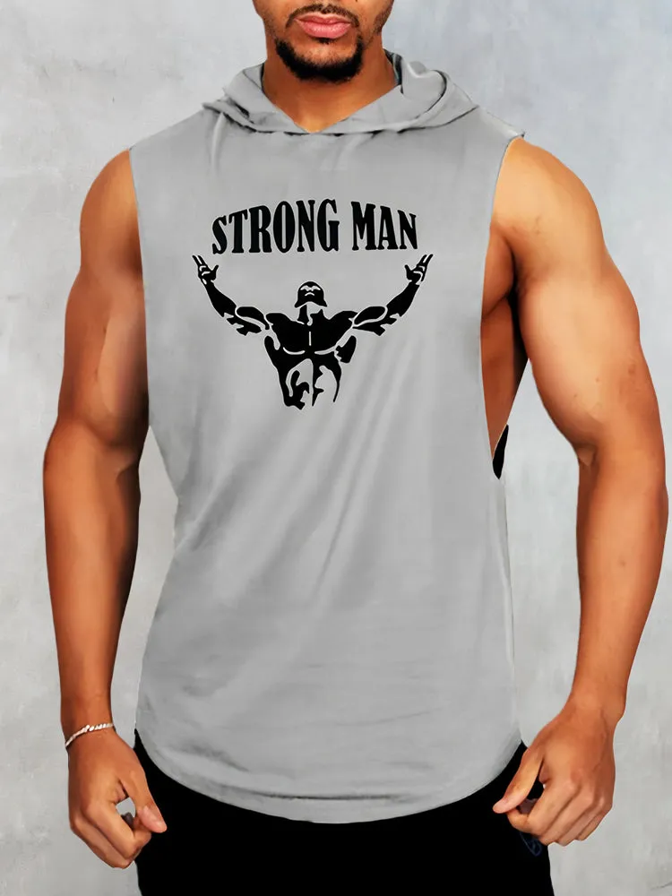 Workout Sleeveless Hooded Tank Top