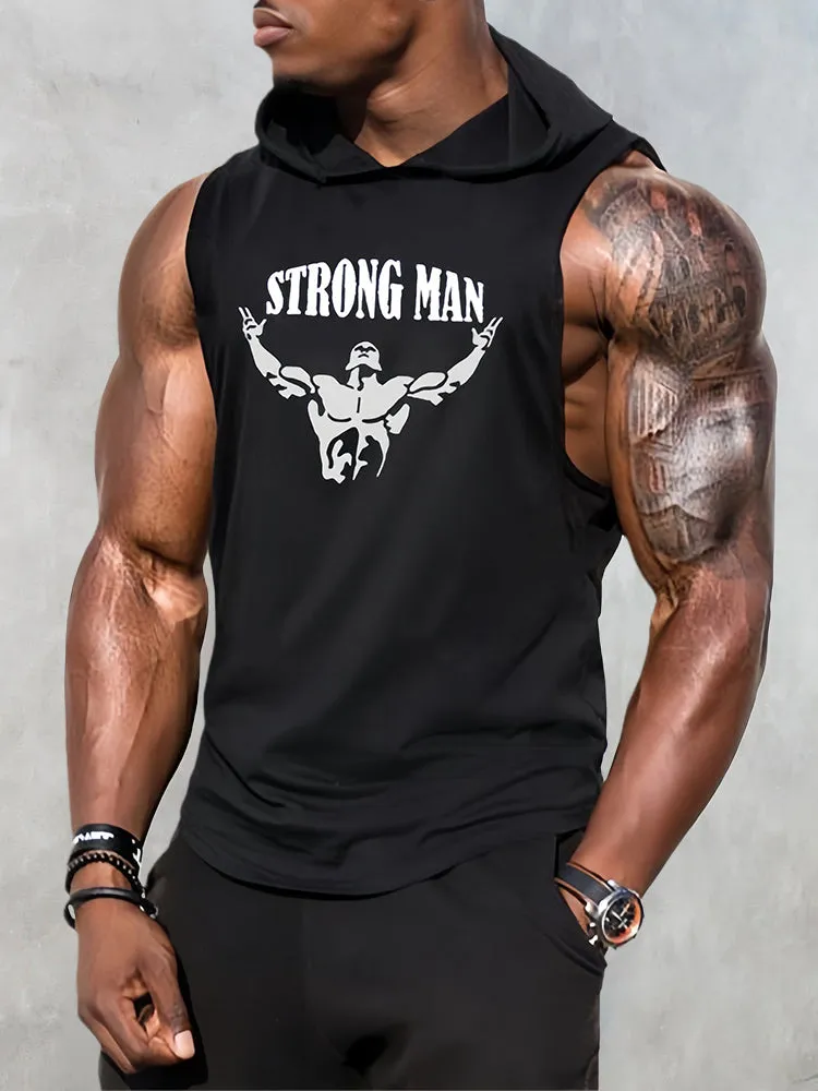 Workout Sleeveless Hooded Tank Top