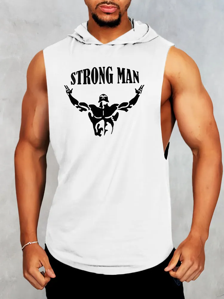 Workout Sleeveless Hooded Tank Top