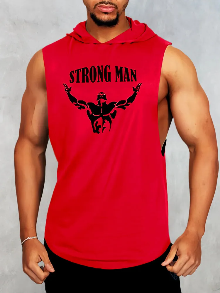Workout Sleeveless Hooded Tank Top