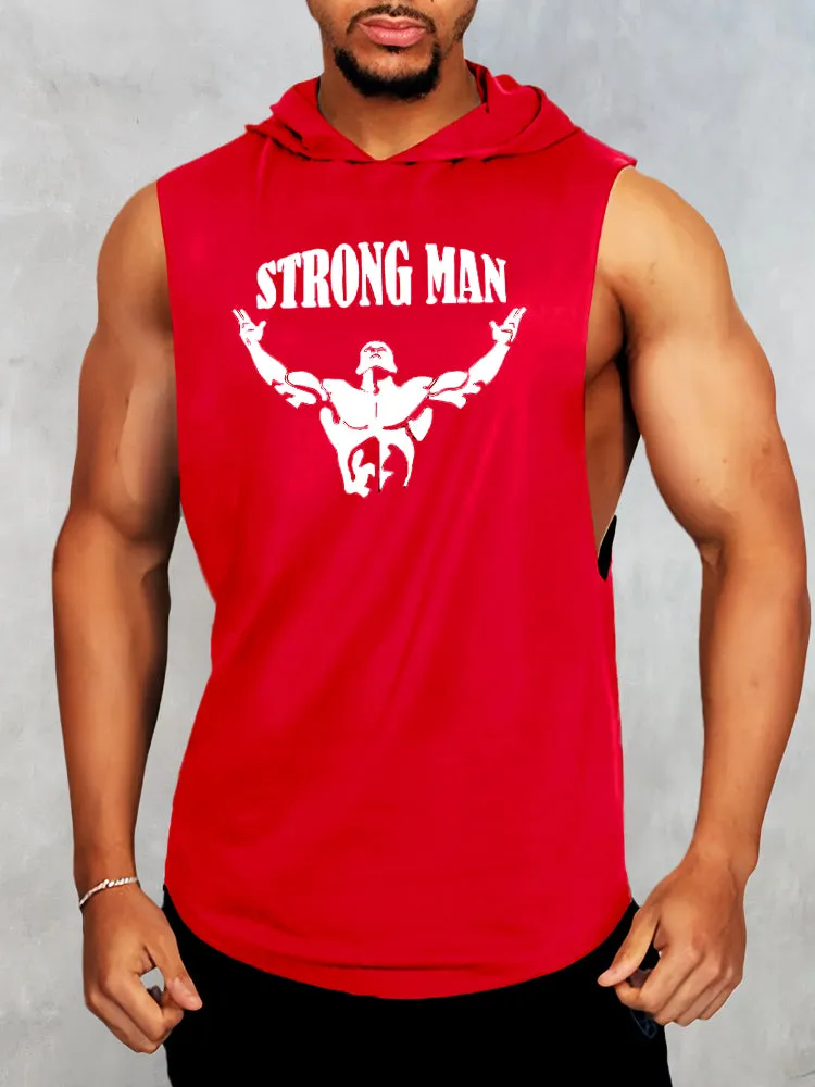 Workout Sleeveless Hooded Tank Top